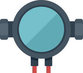 Poster - Water meter counter showing cubic meters consuming measuring device icon in flat style