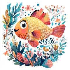 Wall Mural - fish in the water