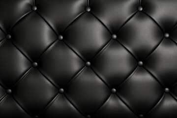 Sticker - Luxurious black leather tufted background