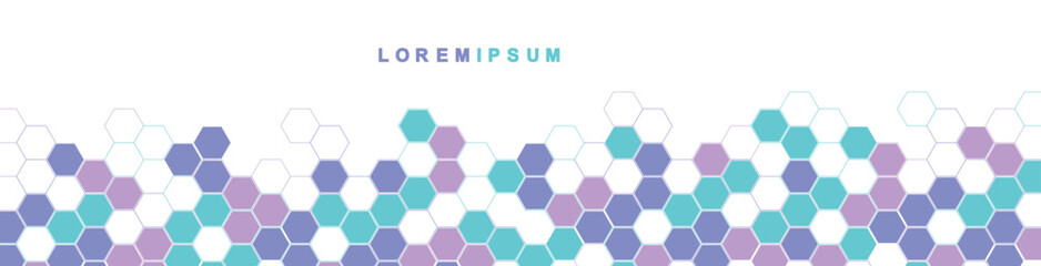 Canvas Print - health care abstract background with hexagons, lines and dots. medical innovation banner template co