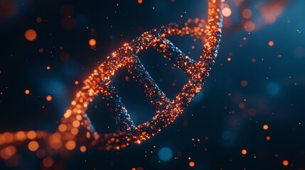 Poster - Molecular Structure of DNA with Glowing particles