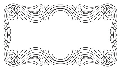 Aufkleber - Vector design element and illustration in simple linear style - boho arch logo design element and frame for social media stories and posts, square border with ornament and copy space for text