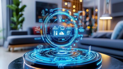 Poster - Futuristic Home Automation Interface Display