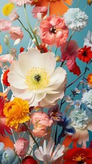 Wall Mural - Spring flowers backgrounds blossom nature.