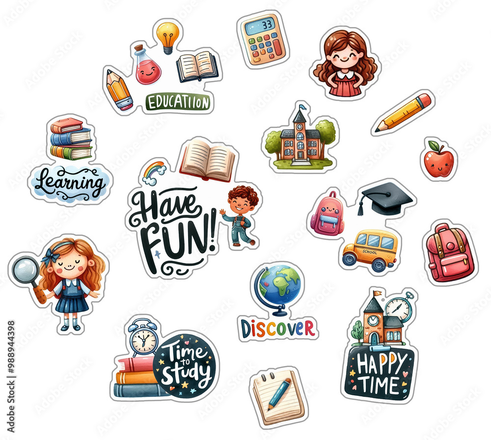 Important Learning Sticker School Sticker set Goodnotes stickers Education planner stickers ...