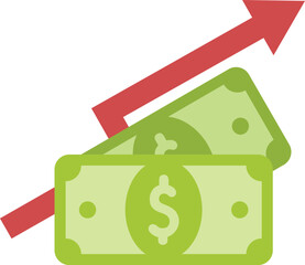 Poster - This minimalist icon depicts the concept of investment growth, financial success, and wealth accumulation