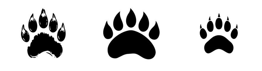 Illustration of an animal footprint in the form of a panda.