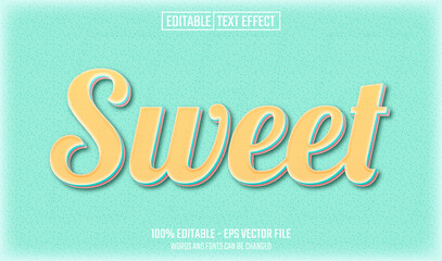Canvas Print - sweet editable text effect