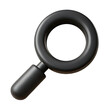© Montasir - magnify icon zoom icon search icon find icon 3D illustration png