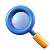 © Montasir - magnify icon zoom icon search icon find icon 3D illustration png
