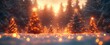 © furyon - enchanted winter wonderland illuminated christmas trees aglow with twinkling lights startopped snowy landscape bokeh effect creates magical atmosphere