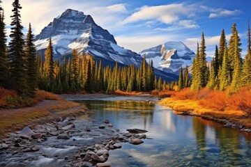 Wall Mural - National parks scenery landscape autumn wilderness mountain.