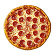 © Ram rider - Italian pepperoni pizza on white background.