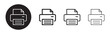 © Rajob - Print icon set. printer icon vector