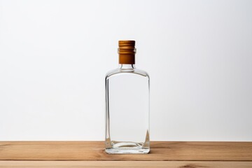 Poster - Bottle perfume glass table.