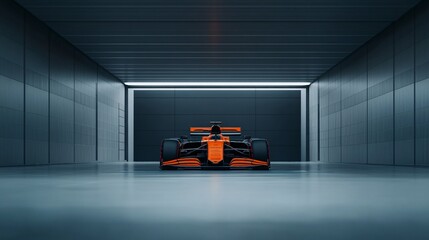 Wall Mural - Formula 1 Racing Car in Modern Garage