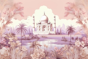 Poster - Taj mahal architecture creativity outdoors.