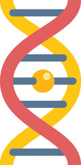Poster - Colorful illustration of a dna double helix, representing genetics, heredity, and the building blocks of life