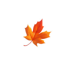 Wall Mural - colorful autumn maple leaf on a white isolated background. transparent background