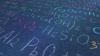 Wall Mural - handwritten formulas background.school background in chemistry .letters and numbers .
