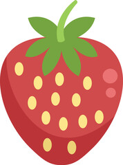 Poster - Bright red strawberry is standing out on a white background