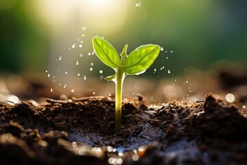 Poster - Plant outdoors nature sprout.