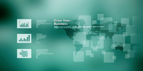 Poster - 2d illustration Stock market online business concept. business Graph 