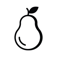 Wall Mural - Juicy pear icon for fresh and healthy eating