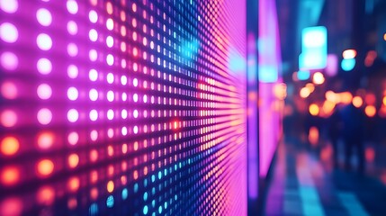 Poster - abstract colorful background with bokeh defocused lights and people - generated ai