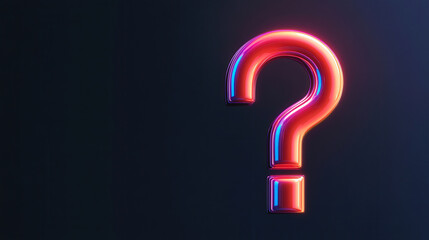 Canvas Print - vibrant question mark in abstract space, a colorful and engaging symbol of curiosity, suspended amid