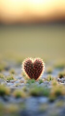 Poster - Cactus tranquility reflection landscape.