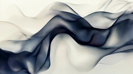 Poster - Elegant abstract three dimensional waving shapes
