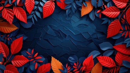 Colorful Norway Celebration Background with Midsummer Elements

