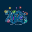 © NAVIN - Vector illustration of Happy New Year 2025 social media feed template