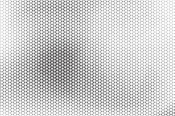Fototapete - Triangle Shapes Vector Abstract Geometric Technology Oscillation Wave Isolated on Light Background. Halftone Triangular Retro Simple Pattern. Minimal 80s Style Dynamic Tech Wallpaper	