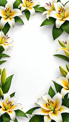 Wall Mural - Tulip Flower Frame Copy Space Area