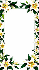 Wall Mural - Tulip Flower Frame Copy Space Area