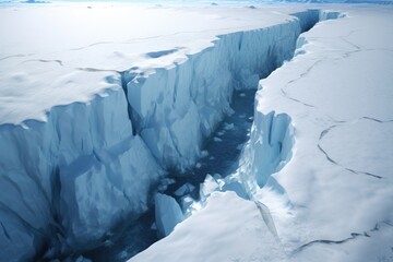 Canvas Print - Melting ice shelf mountain outdoors glacier.