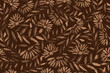 © B_1_3 - Floral seamless pattern in hand drawn rough texture, abstract floral motif