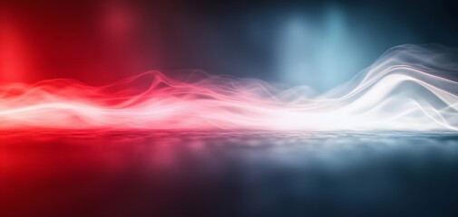 Abstract Red and White Light Blurred Background