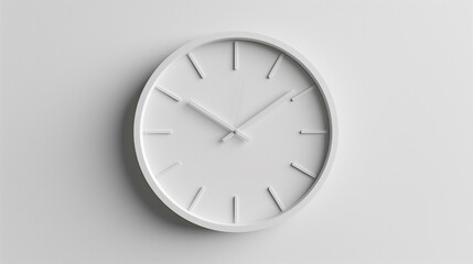 Minimalist White Wall Clock