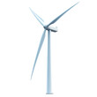 © GenBy - Wind turbine on white isolated background, symbolizing renewable energy. transparent background