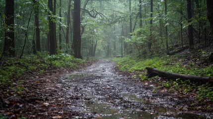 Sticker - Rainy Forest Path