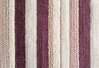 Wall Mural - Beige And Burgundy Striped Woven Rug Texture