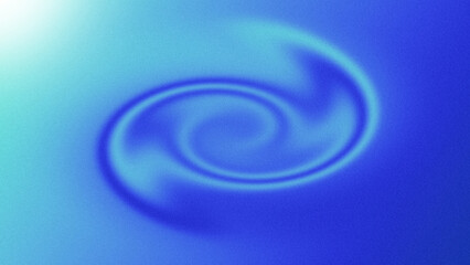 Poster - Swirling blue abstract design with Grainy gradient background