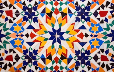 Vibrant Moroccan Zellige Tile Pattern