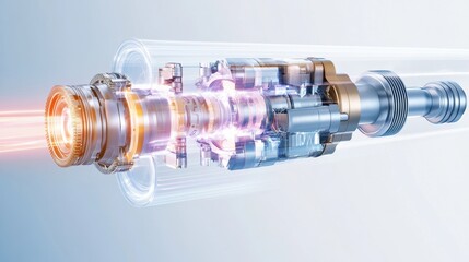 Poster - Futuristic Technology Concept with Energy Flow Effect