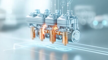 Poster - Digital Rendering of Mechanical Engine Components