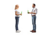© Ljupco Smokovski - Full length profile shot of man and woman holding bottles of beer and talking