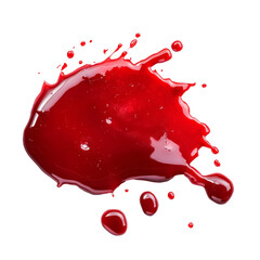 Wall Mural - Red splash on a white background transparent